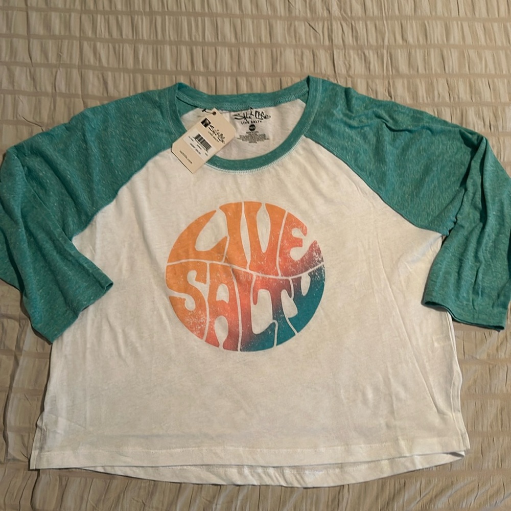 Salt Life Top Size M 3/4 Sleeve "Salty Life" T Shirt